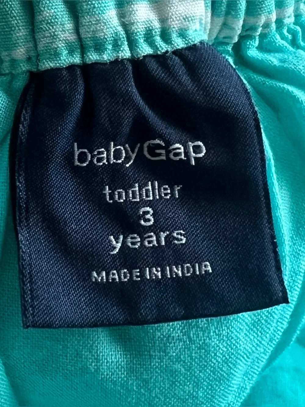 Girl’s Aqua and White 100% Cotton GAP Skort (Size 3)